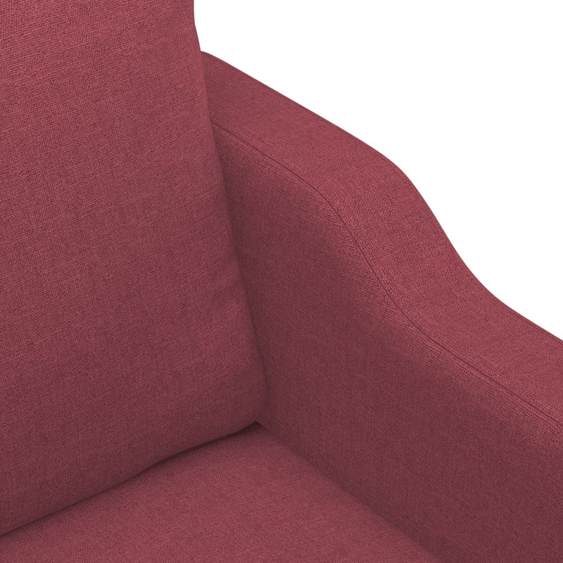 vidaXL kétszemélyes bordó szövet kanapé 120 cm