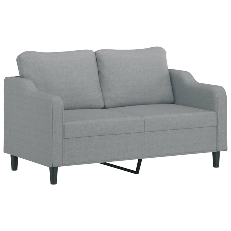 vidaXL kétszemélyes világosszürke szövetkanapé 140 cm