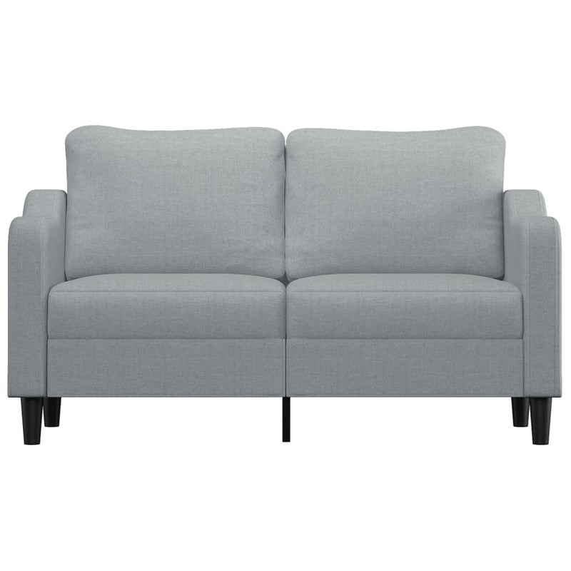 vidaXL kétszemélyes világosszürke szövetkanapé 140 cm