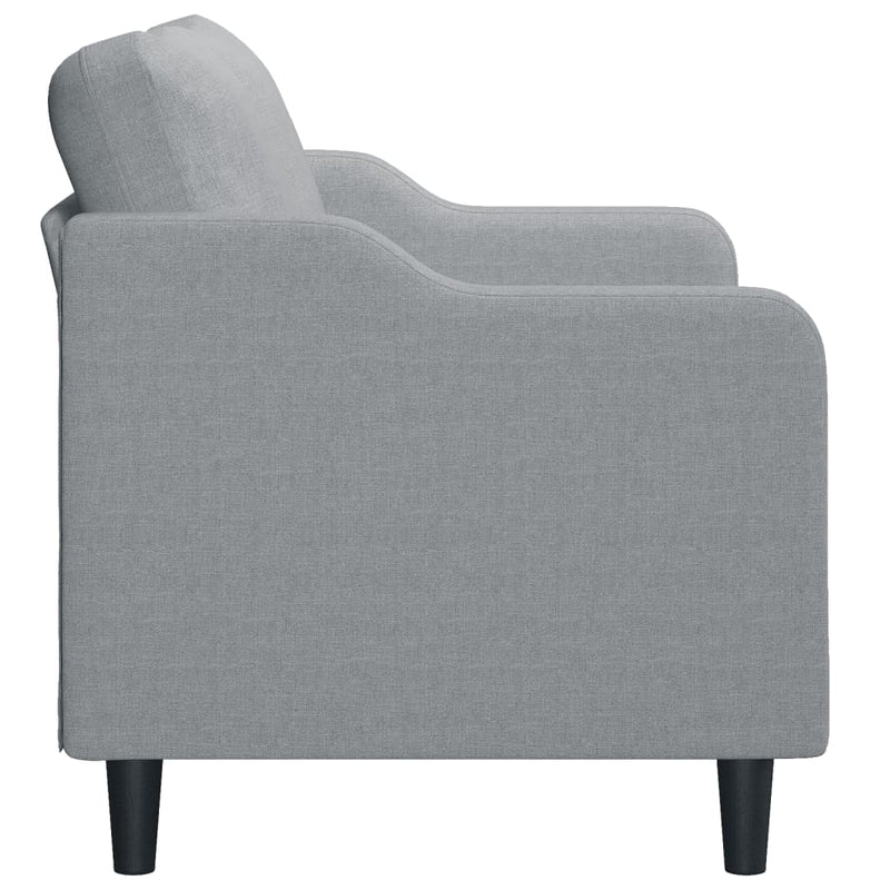 vidaXL kétszemélyes világosszürke szövetkanapé 140 cm