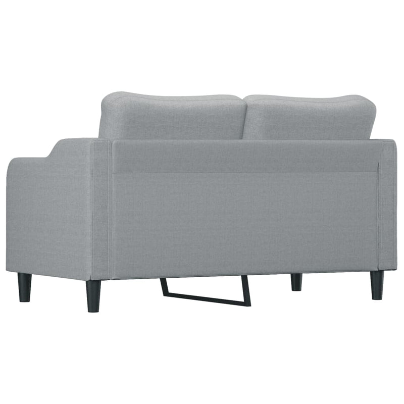 vidaXL kétszemélyes világosszürke szövetkanapé 140 cm