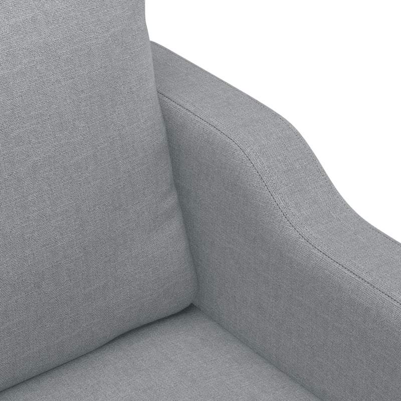 vidaXL kétszemélyes világosszürke szövetkanapé 140 cm