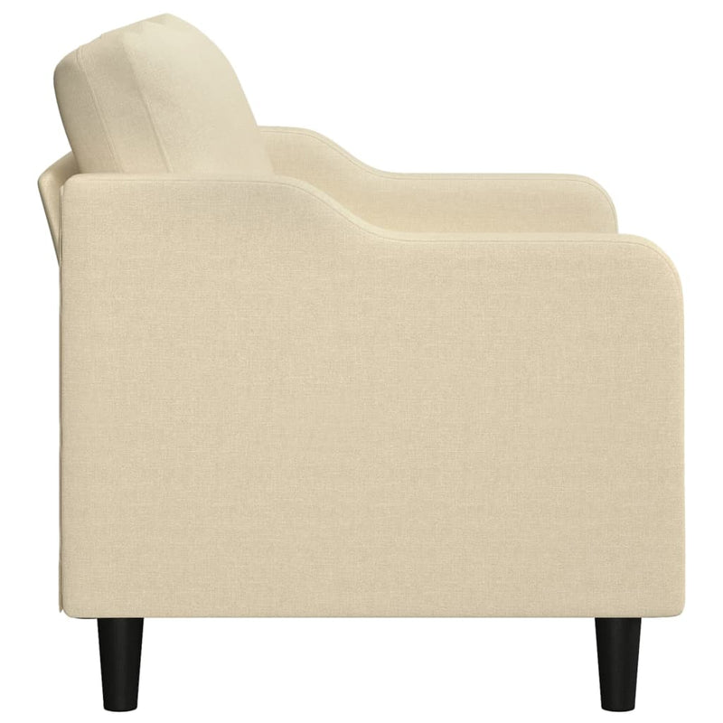 vidaXL kétszemélyes krémszínű szövetkanapé 140 cm