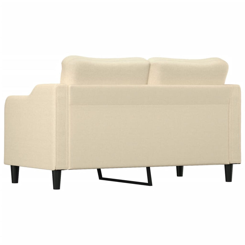 vidaXL kétszemélyes krémszínű szövetkanapé 140 cm