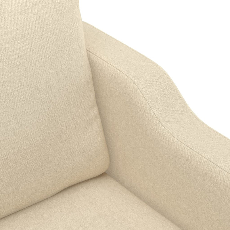 vidaXL kétszemélyes krémszínű szövetkanapé 140 cm