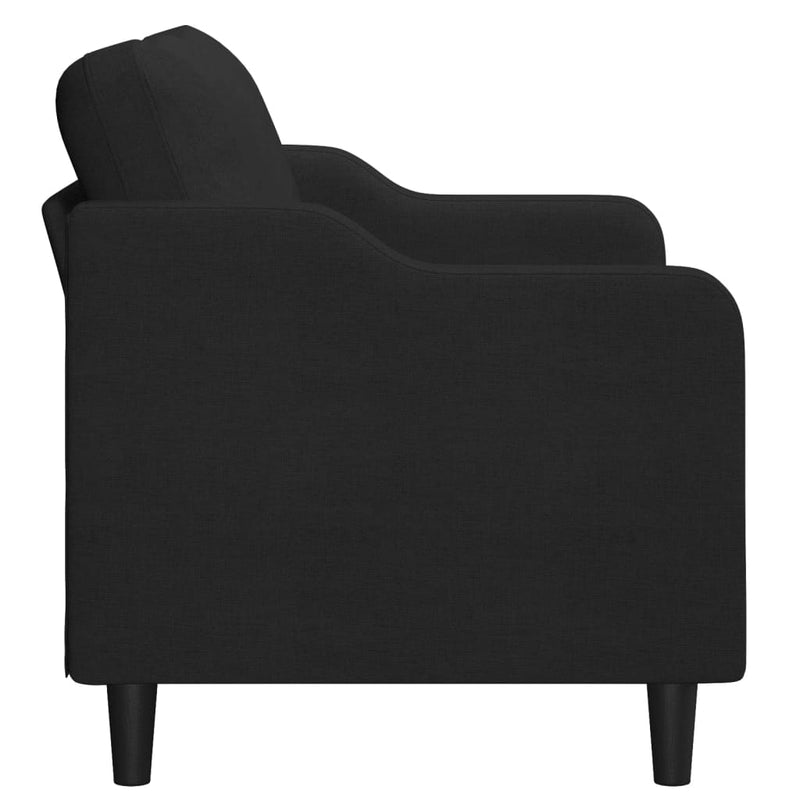 vidaXL kétszemélyes fekete szövetkanapé 140 cm