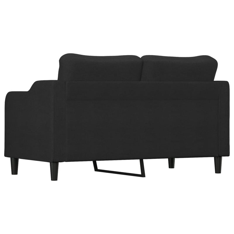 vidaXL kétszemélyes fekete szövetkanapé 140 cm