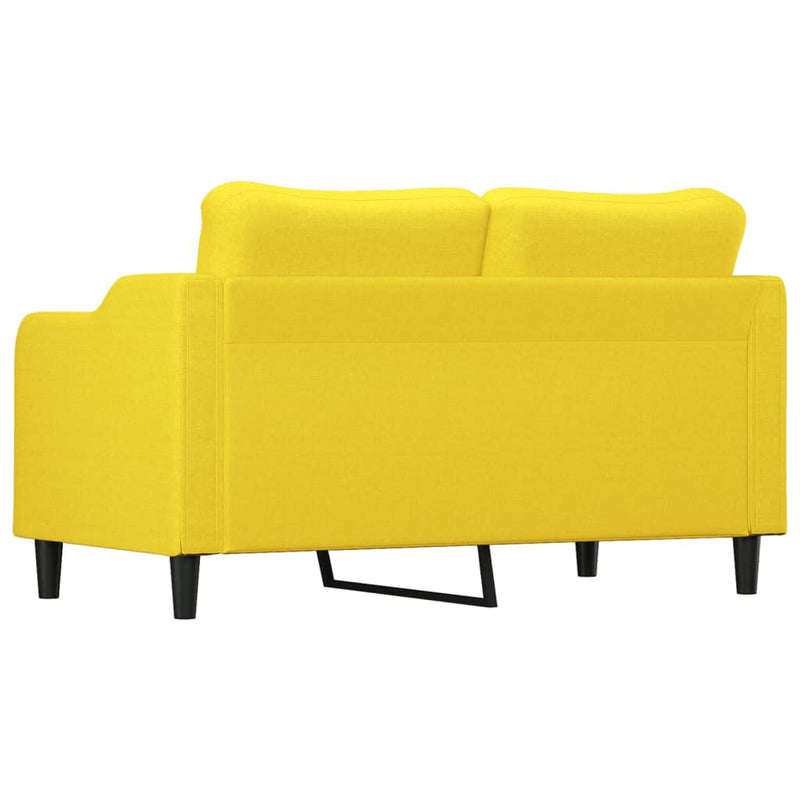 vidaXL 2 személyes világossárga szövet kanapé 140 cm