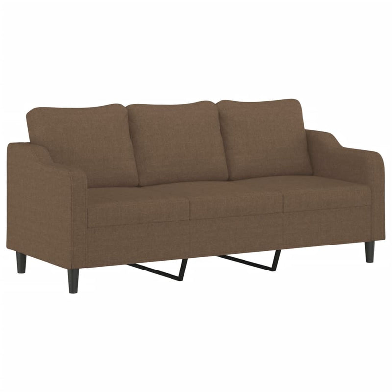 vidaXL 3 személyes barna szövetkanapé 180 cm