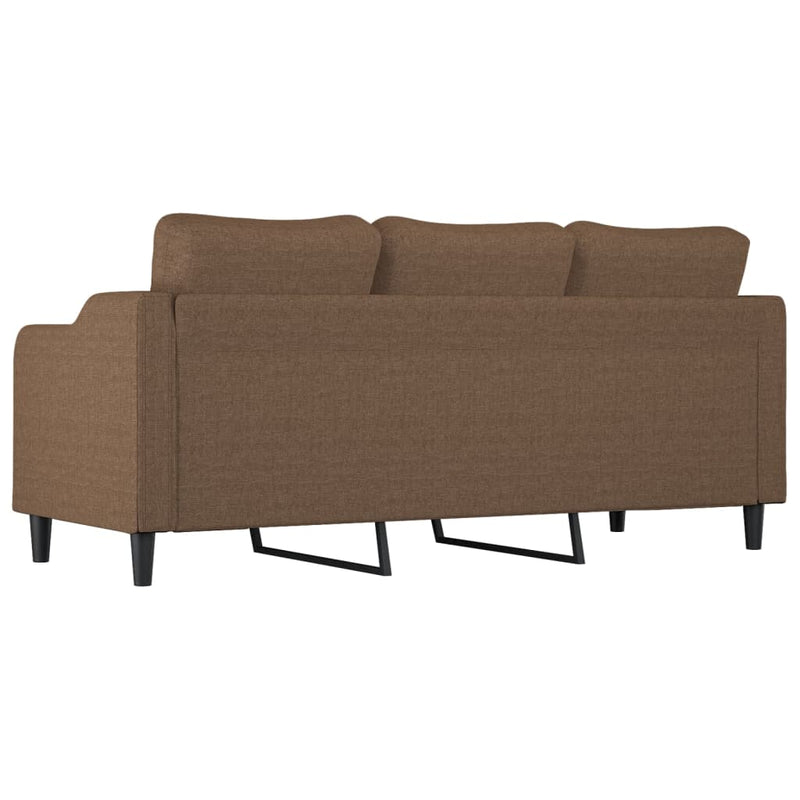 vidaXL 3 személyes barna szövetkanapé 180 cm