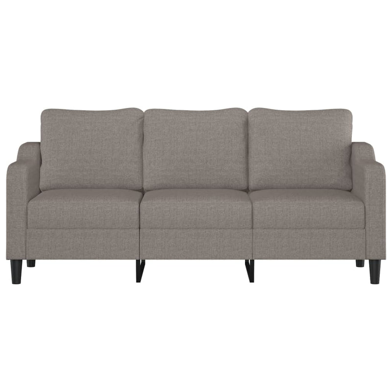 vidaXL 3 személyes fekete szövetkanapé 180 cm