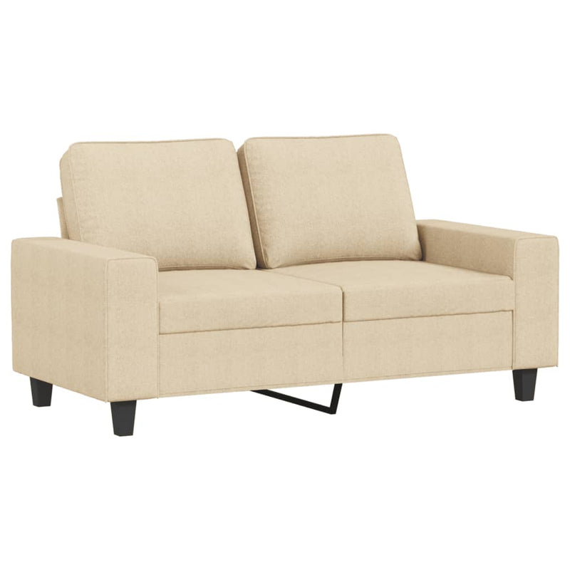 vidaXL kétszemélyes krémszínű szövetkanapé 120 cm