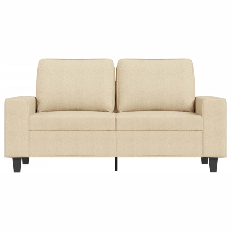 vidaXL kétszemélyes krémszínű szövetkanapé 120 cm