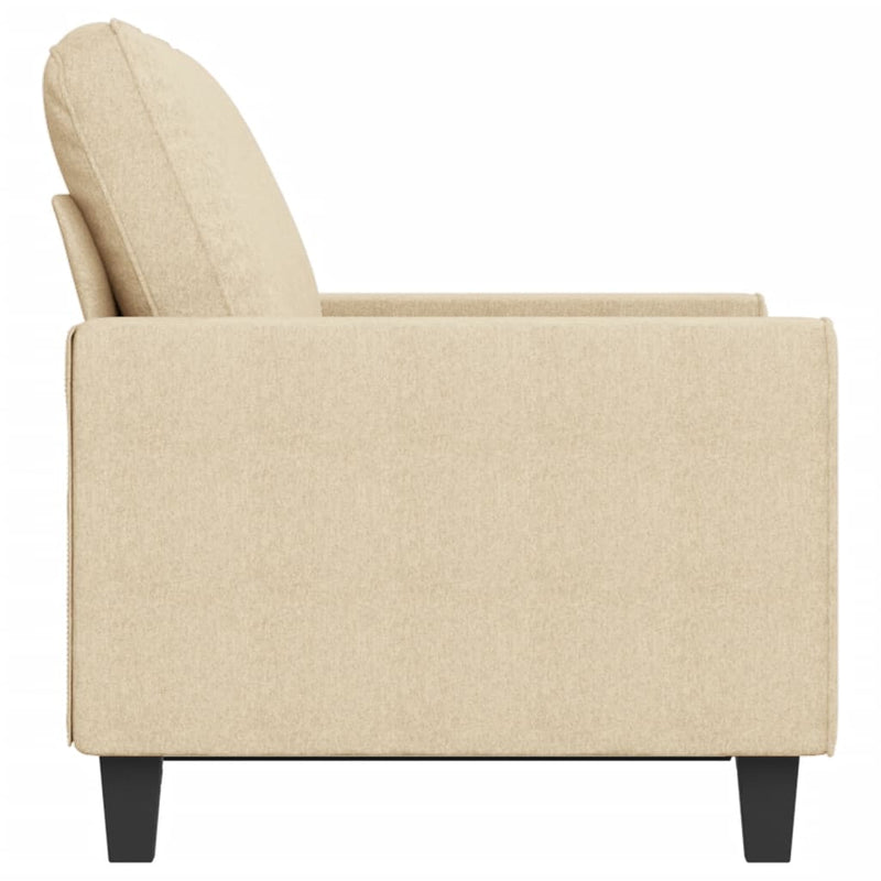 vidaXL kétszemélyes krémszínű szövetkanapé 120 cm