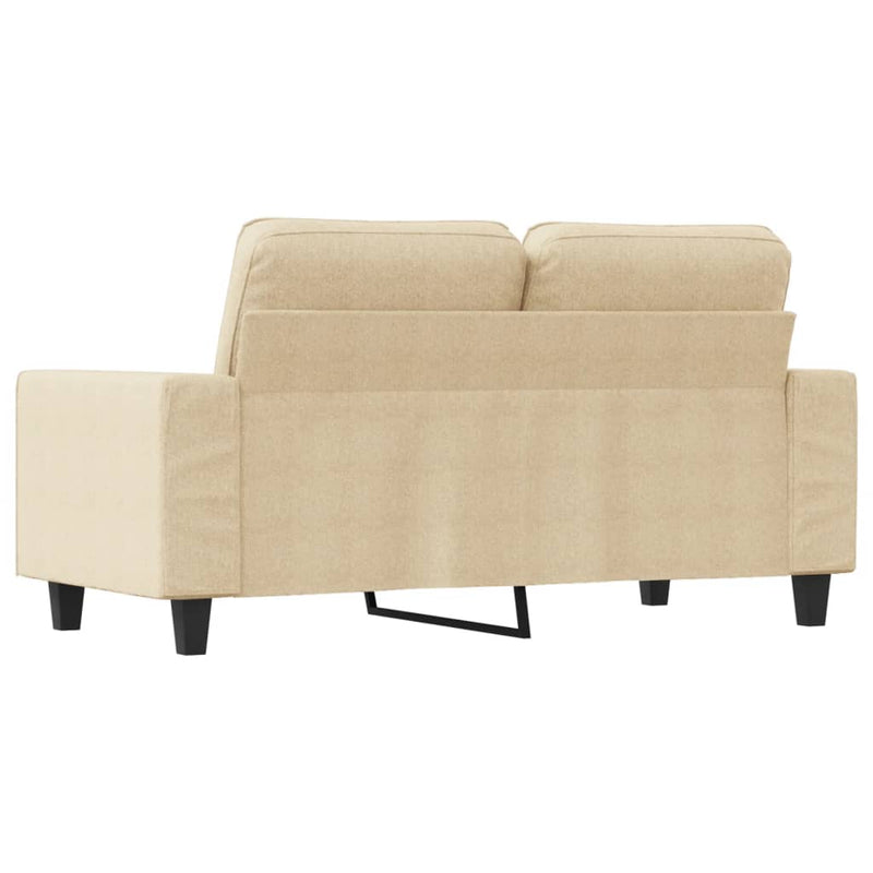 vidaXL kétszemélyes krémszínű szövetkanapé 120 cm