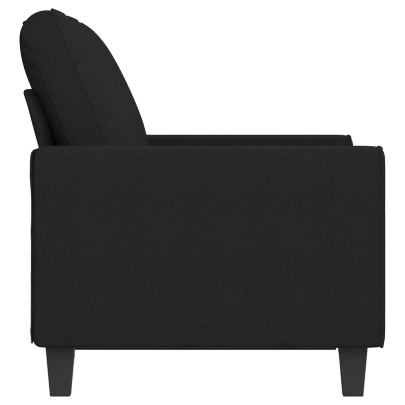 vidaXL kétszemélyes fekete szövetkanapé 120 cm