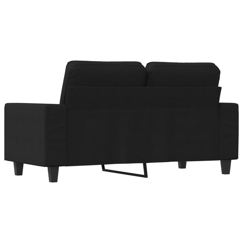 vidaXL kétszemélyes fekete szövetkanapé 120 cm