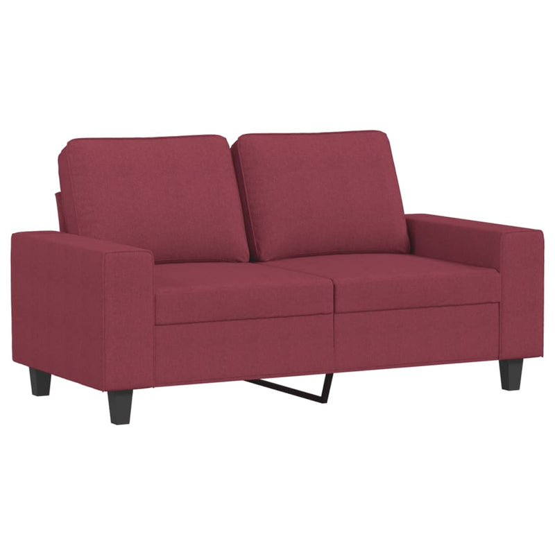 vidaXL kétszemélyes bordó szövet kanapé 120 cm