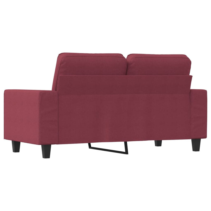 vidaXL kétszemélyes bordó szövet kanapé 120 cm