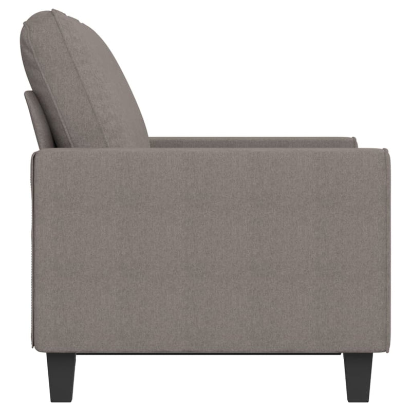 vidaXL kétszemélyes fekete szövetkanapé 120 cm