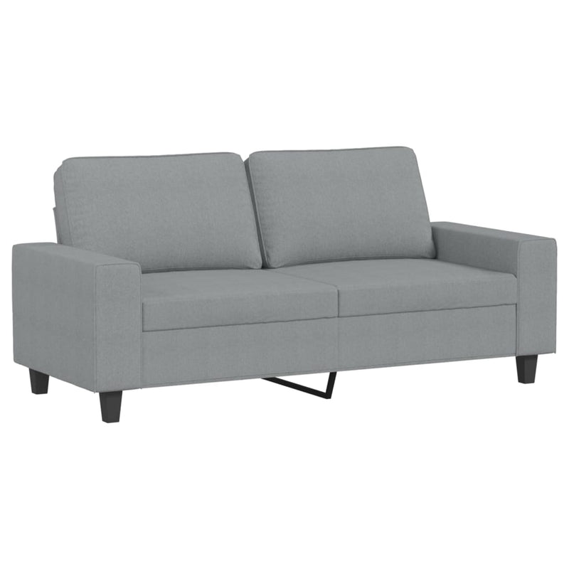 vidaXL kétszemélyes világosszürke szövetkanapé 140 cm