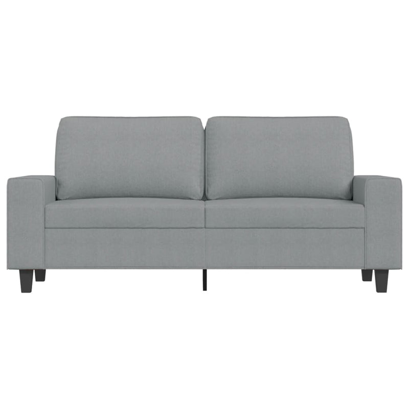 vidaXL kétszemélyes világosszürke szövetkanapé 140 cm