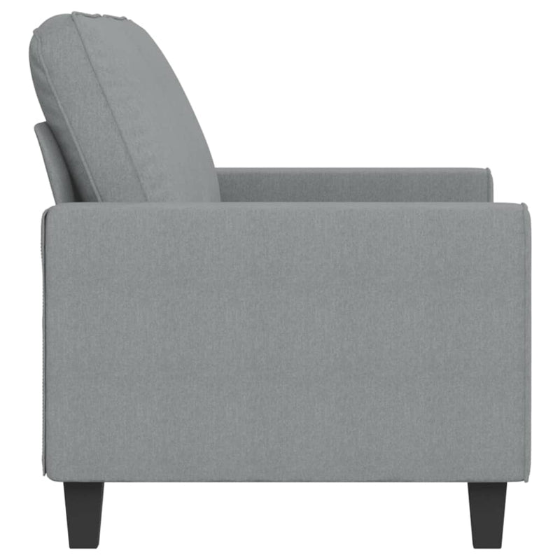 vidaXL kétszemélyes világosszürke szövetkanapé 140 cm