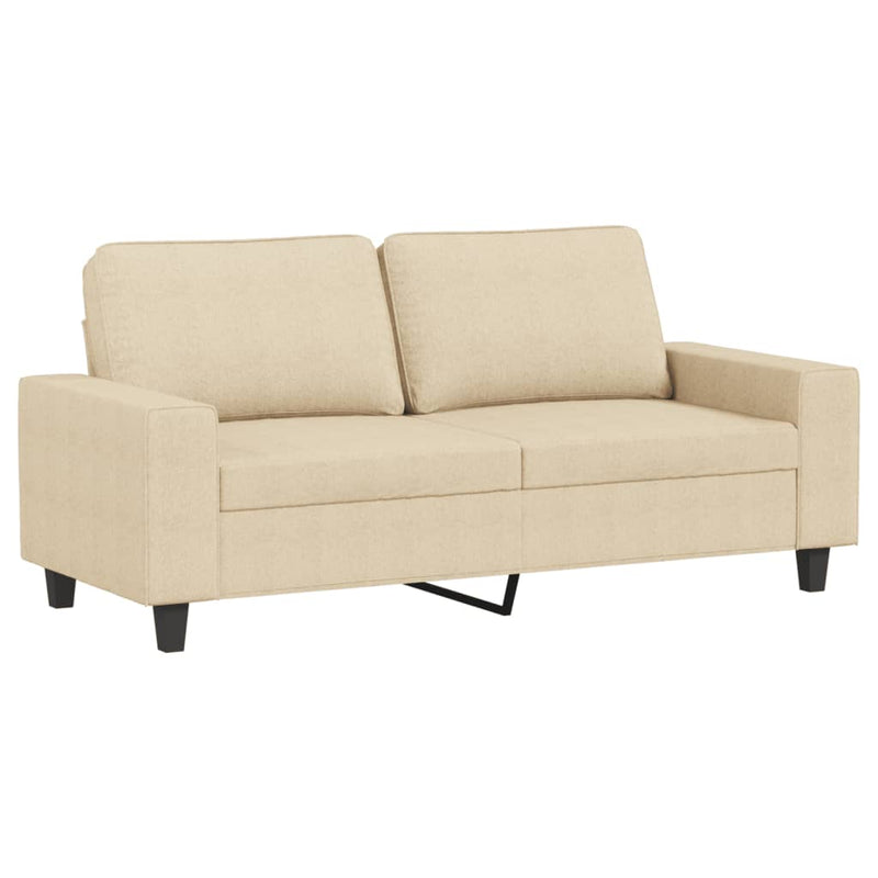 vidaXL kétszemélyes krémszínű szövetkanapé 140 cm