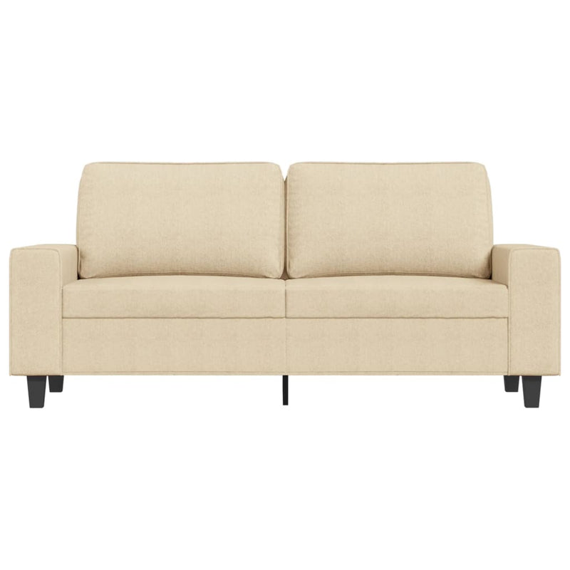 vidaXL kétszemélyes krémszínű szövetkanapé 140 cm