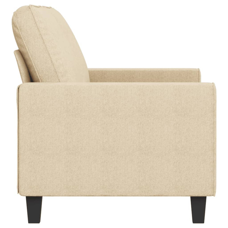vidaXL kétszemélyes krémszínű szövetkanapé 140 cm