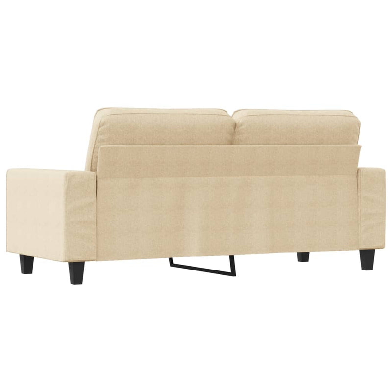 vidaXL kétszemélyes krémszínű szövetkanapé 140 cm