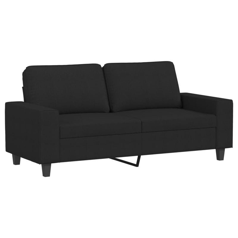 vidaXL kétszemélyes fekete szövetkanapé 140 cm