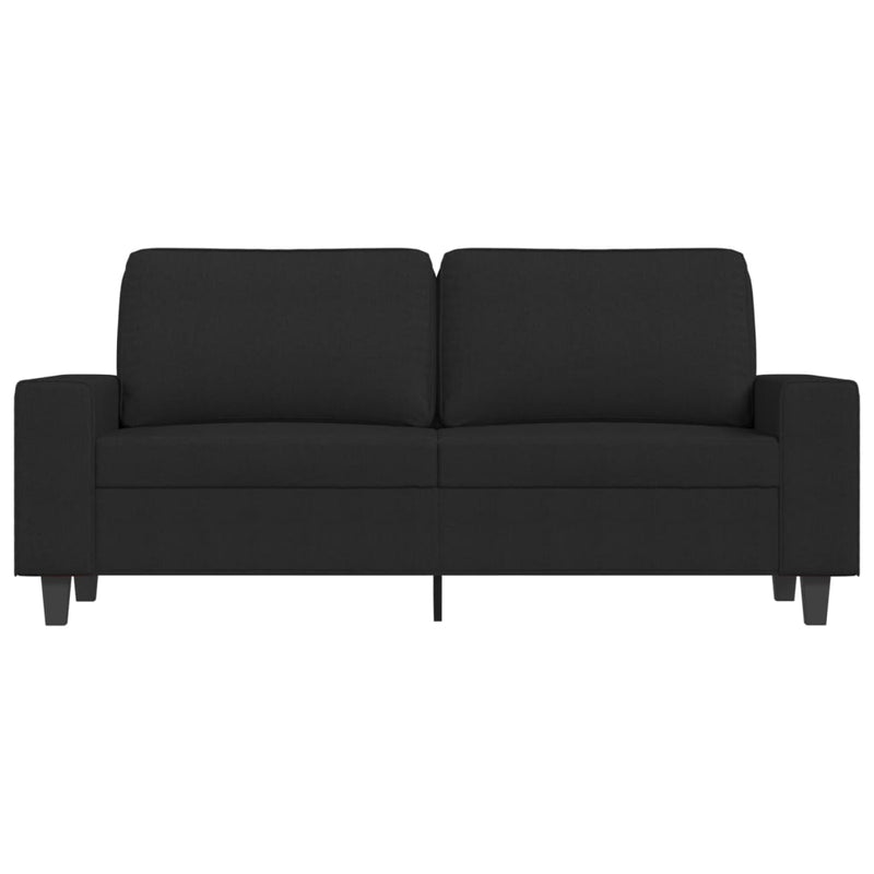 vidaXL kétszemélyes fekete szövetkanapé 140 cm