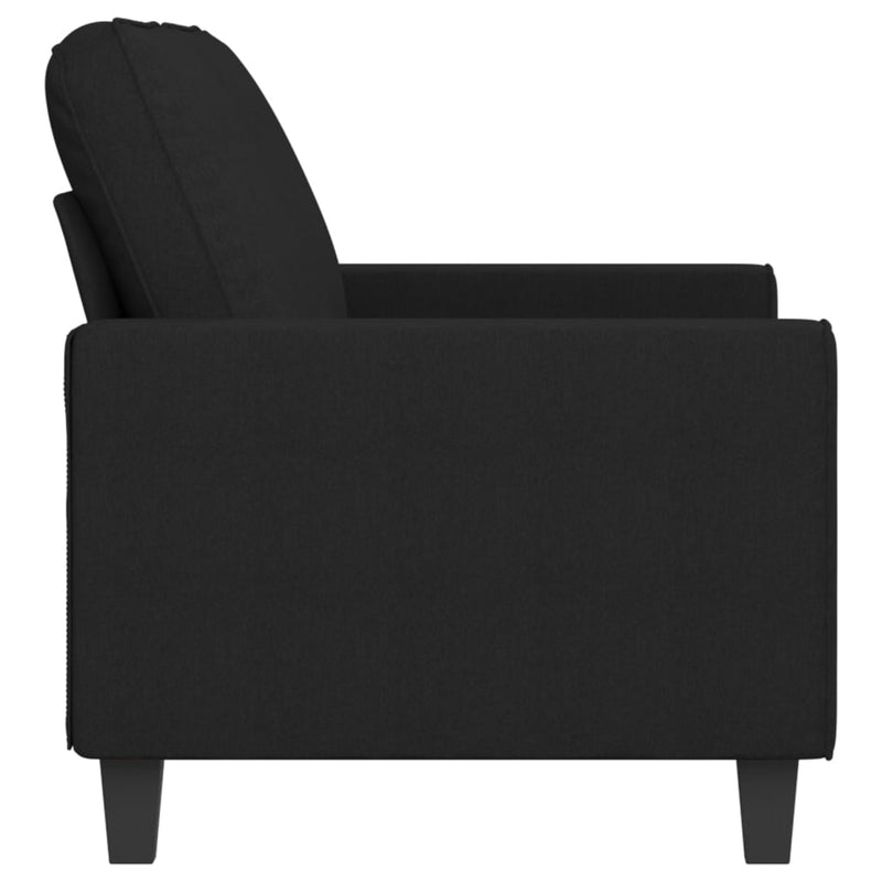 vidaXL kétszemélyes fekete szövetkanapé 140 cm