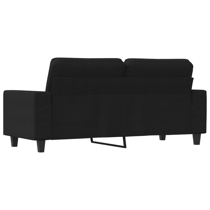 vidaXL kétszemélyes fekete szövetkanapé 140 cm