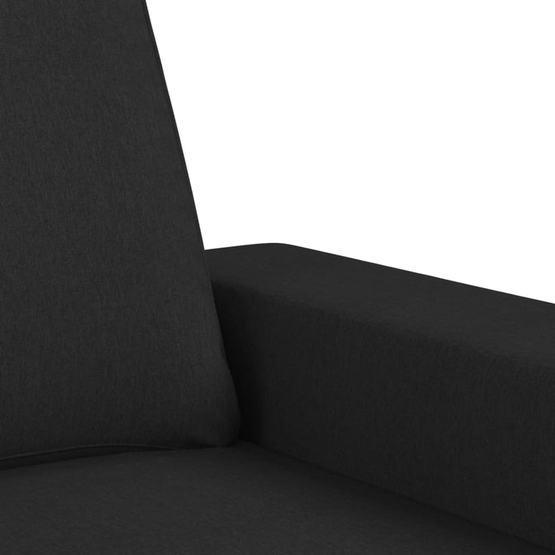 vidaXL kétszemélyes fekete szövetkanapé 140 cm