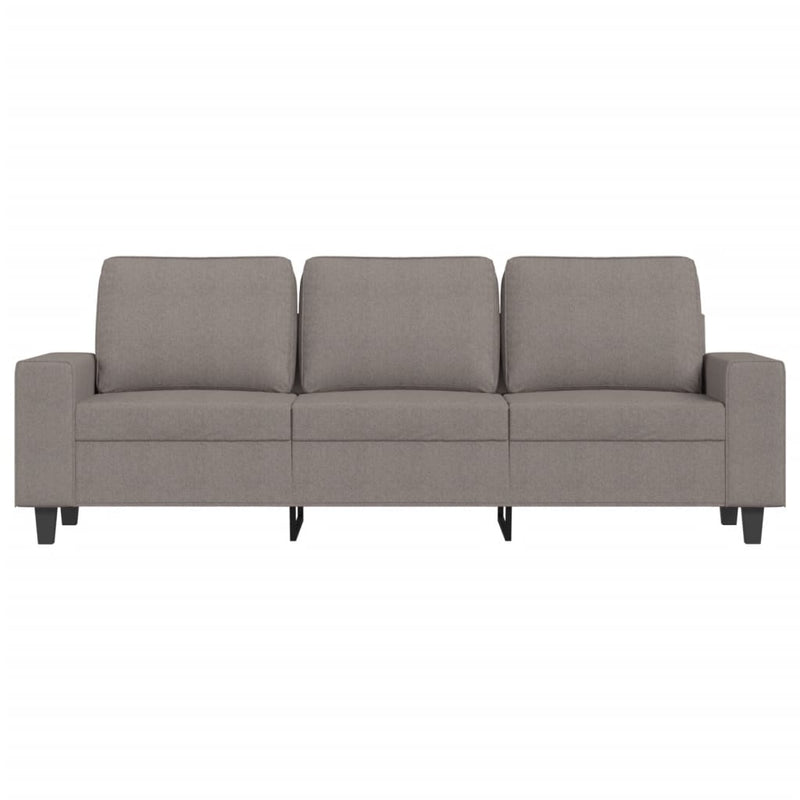 vidaXL 3 személyes fekete szövetkanapé 180 cm