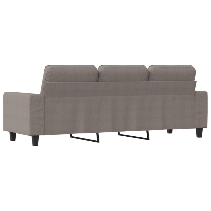 vidaXL 3 személyes fekete szövetkanapé 180 cm