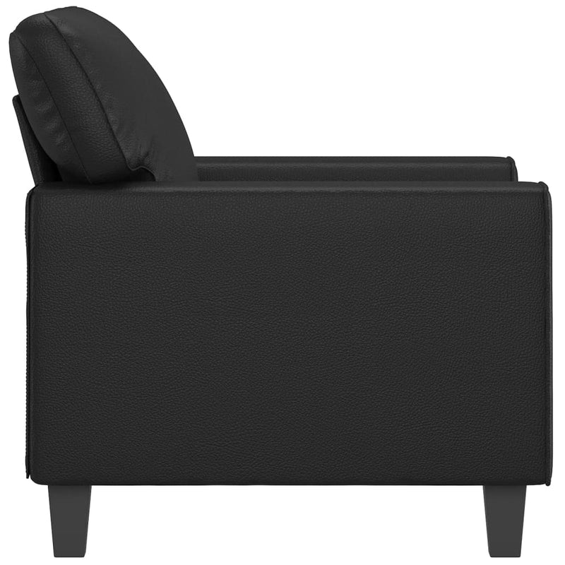 vidaXL fekete műbőr kanapéfotel 60 cm