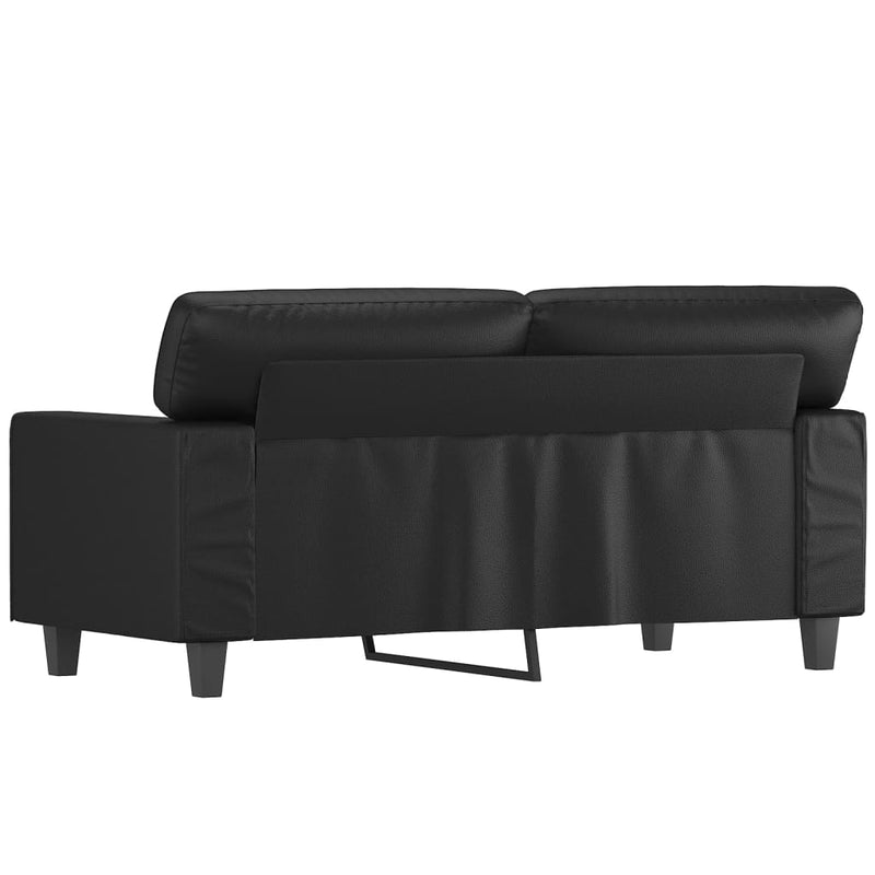 vidaXL 2 személyes fekete műbőr kanapé 120 cm
