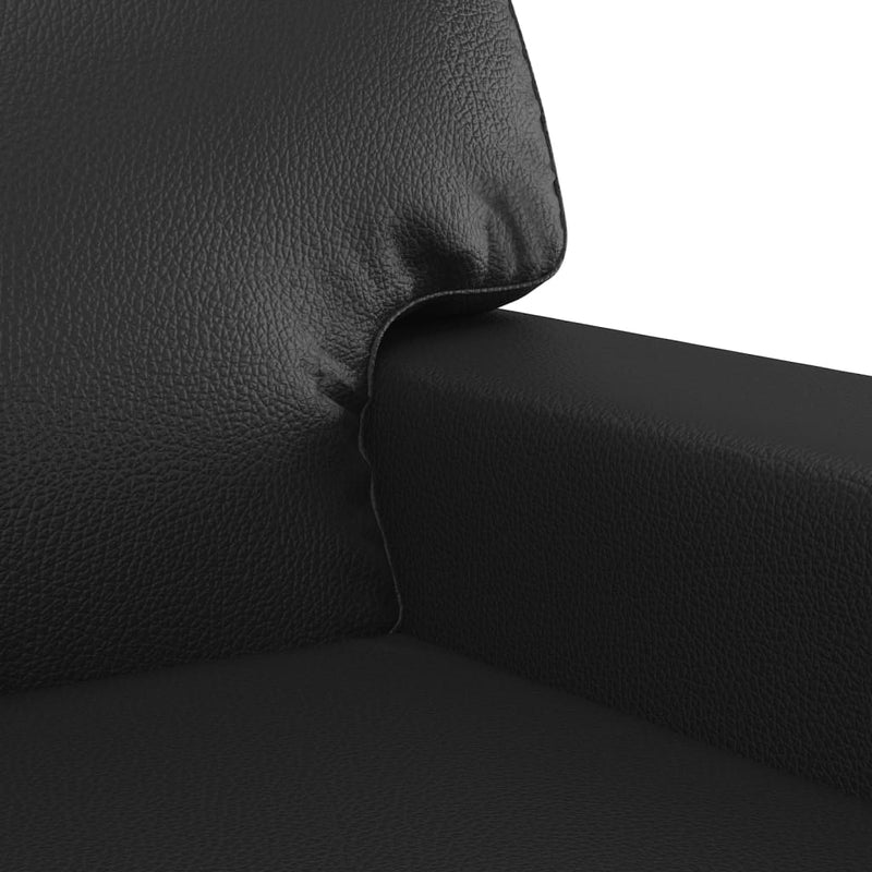 vidaXL 2 személyes fekete műbőr kanapé 120 cm