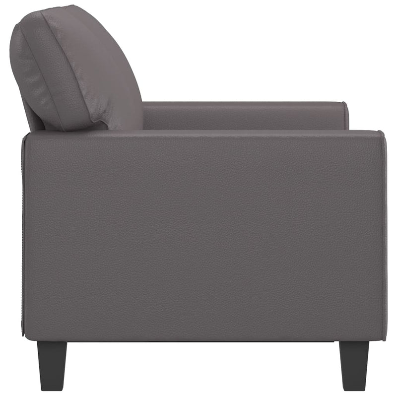 vidaXL 2 személyes szürke műbőr kanapé 120 cm