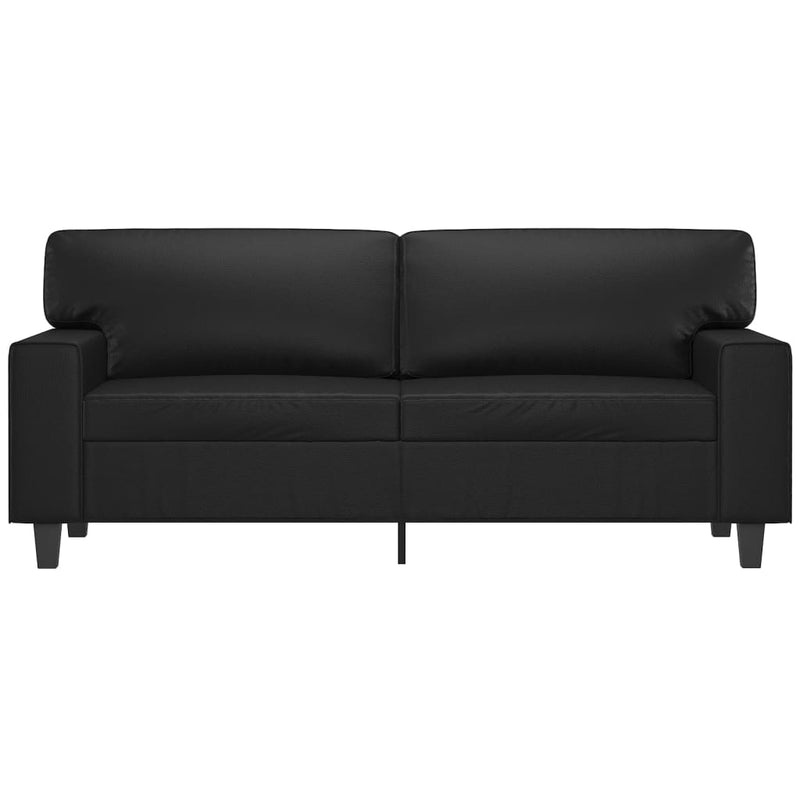 vidaXL 2 személyes fekete műbőr kanapé 140 cm
