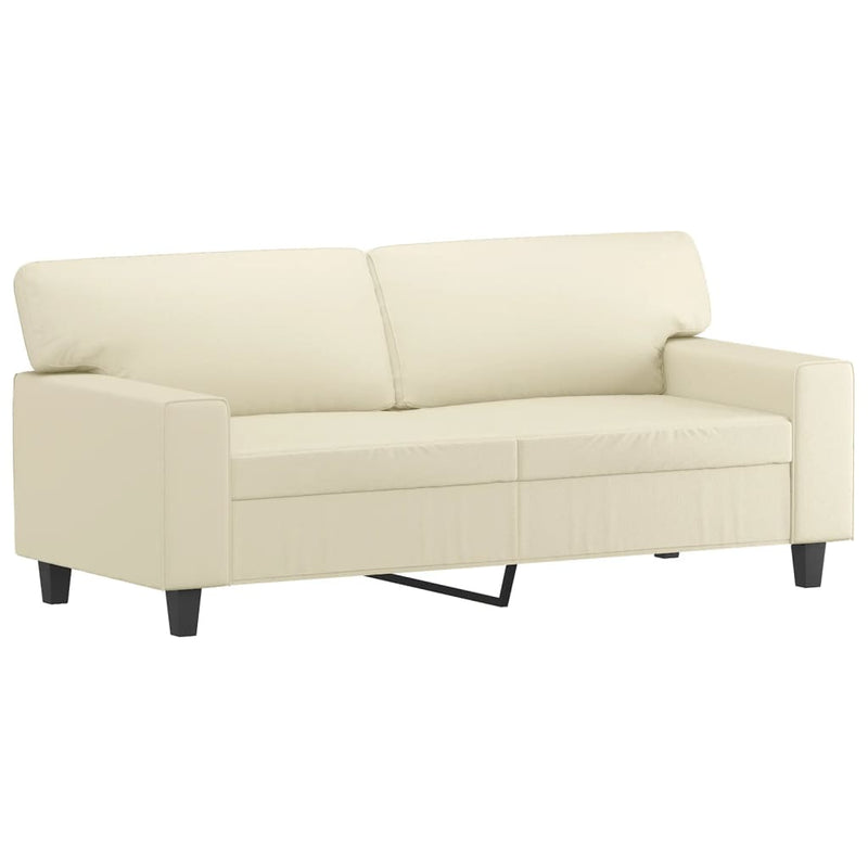 vidaXL 2 személyes krémszínű műbőr kanapé 140 cm