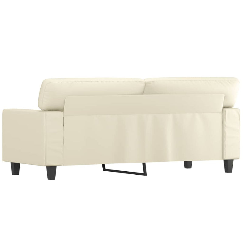 vidaXL 2 személyes krémszínű műbőr kanapé 140 cm