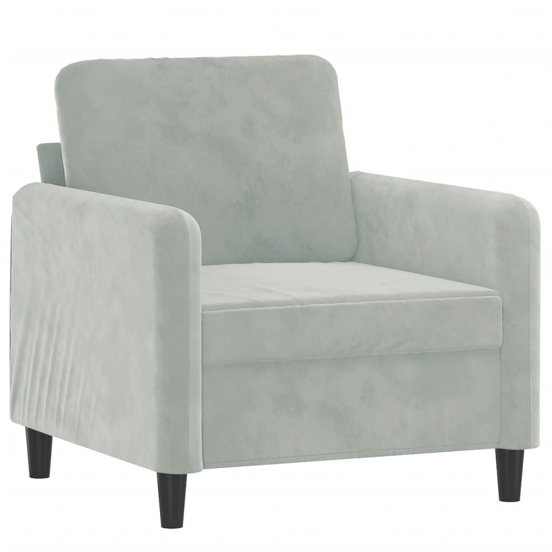 vidaXL világosszürke bársony kanapéfotel 60 cm
