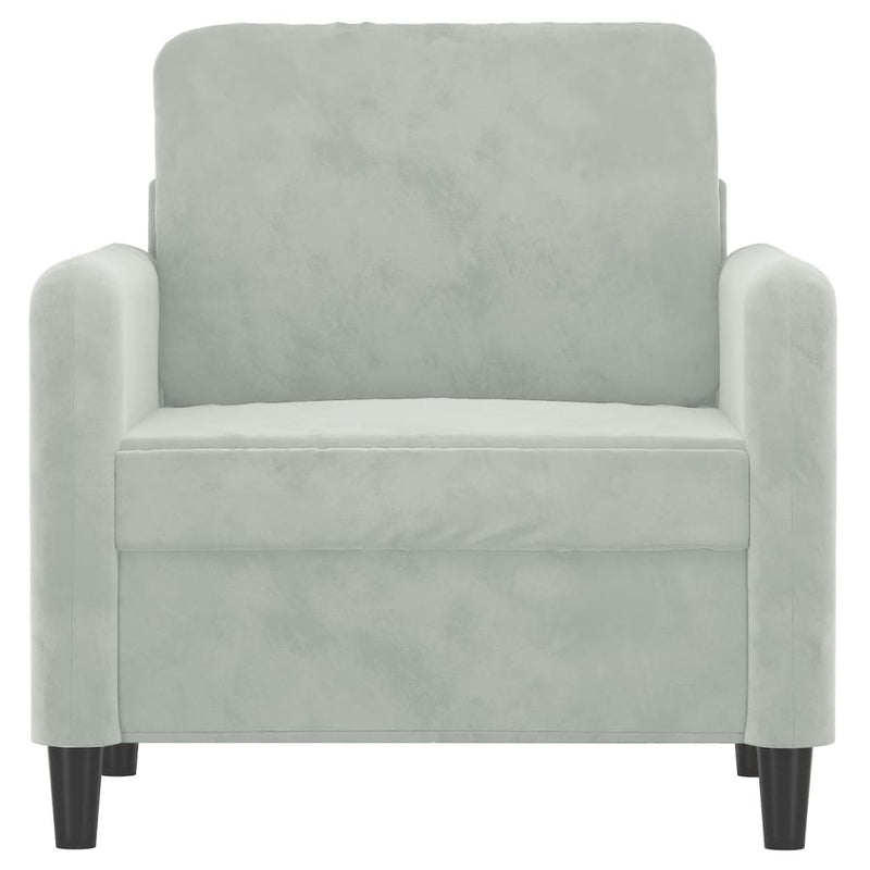 vidaXL világosszürke bársony kanapéfotel 60 cm