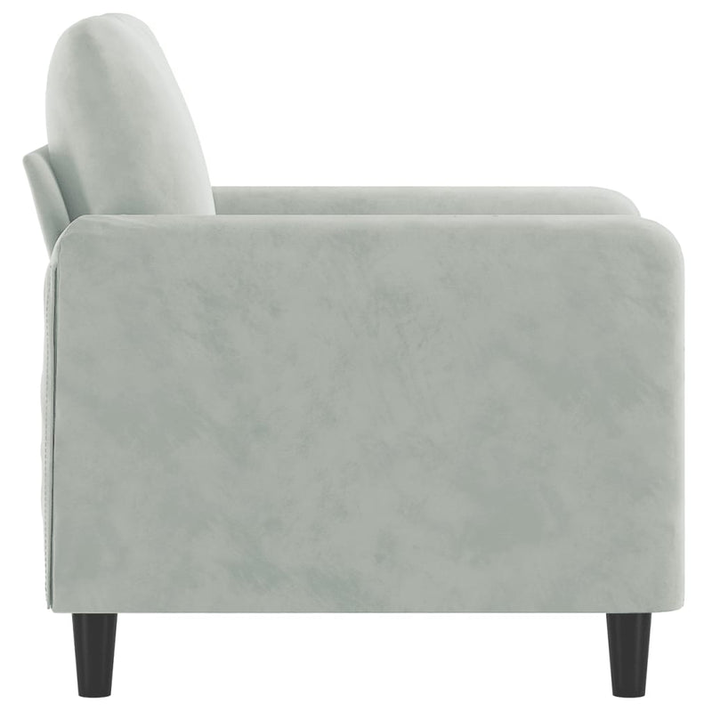 vidaXL világosszürke bársony kanapéfotel 60 cm