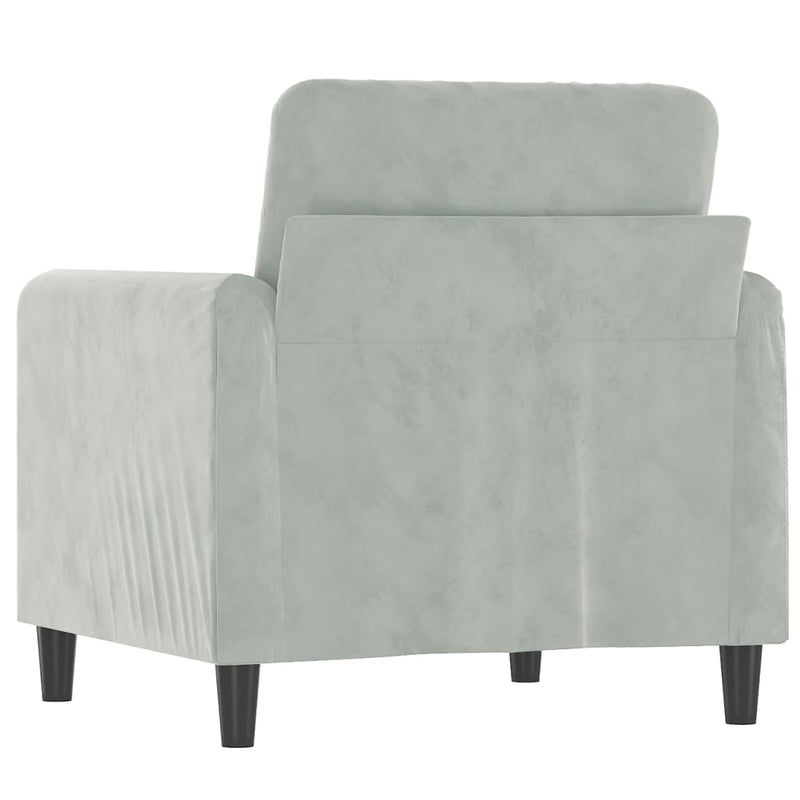 vidaXL világosszürke bársony kanapéfotel 60 cm