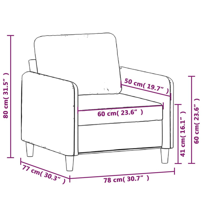 vidaXL bordó bársony kanapéfotel 60 cm